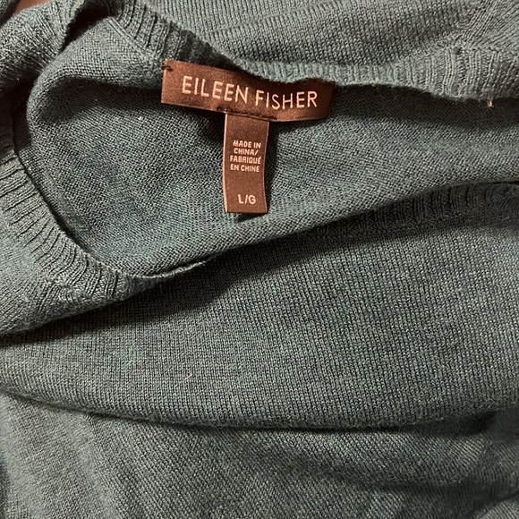 Eileen Fisher green light weight sweater L - Picture 4 of 5